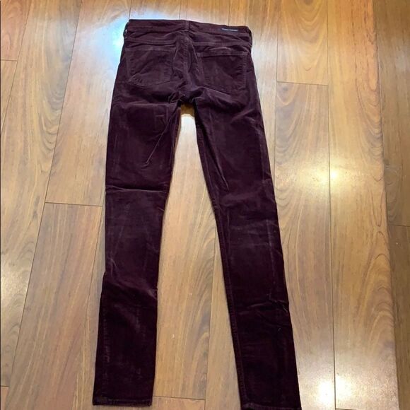 Citizens of Humanity Burgundy Velvet Skinny 25 - Picture 5 of 8